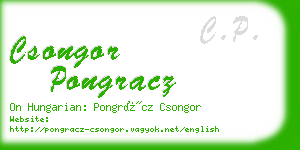 csongor pongracz business card